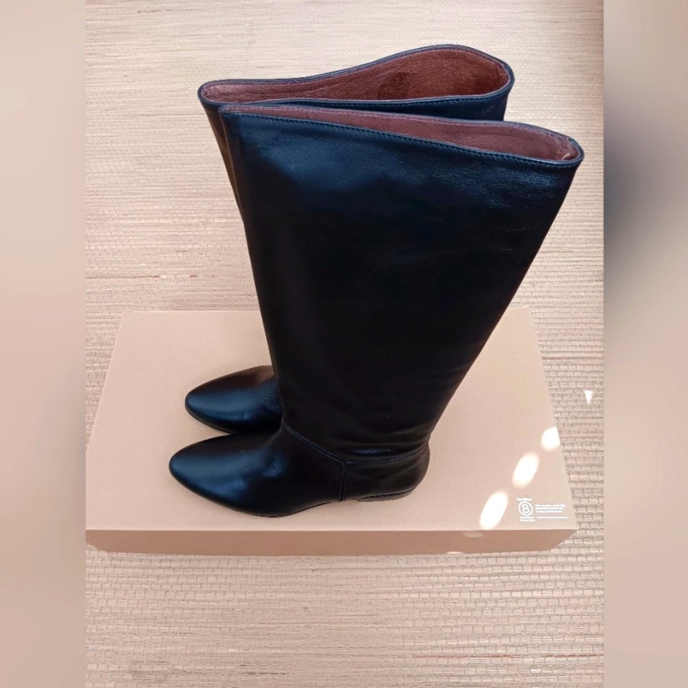 Black Leather High Boots - Picture 5 of 8
